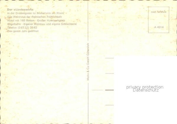 Ruedesheim Rhein Der Lindenwirt Restaurant – Bild 2
