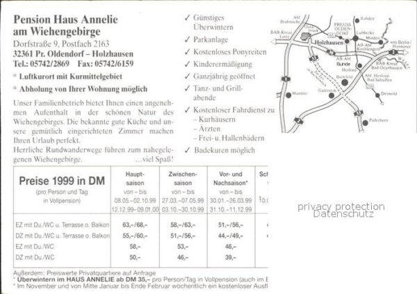 Oldendorf Wiehengebirge Haus Annelie Pension – Bild 2
