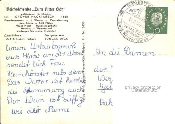 Kroev Mosel Hotel Reichsschenke Zum Ritter Götz Nac – Bild 2