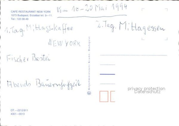 Budapest Cafe Restaurant New York – Bild 2