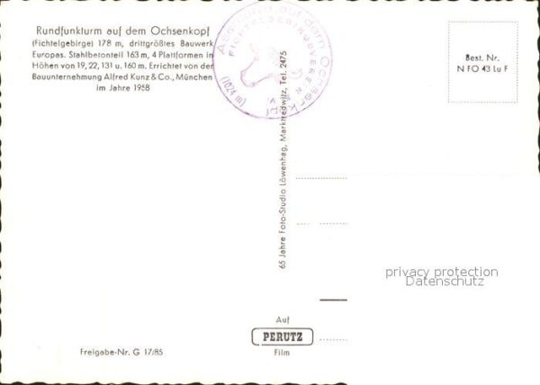 Ochsenkopf Fliegeraufnahme Rundfunksender Turm – Bild 2