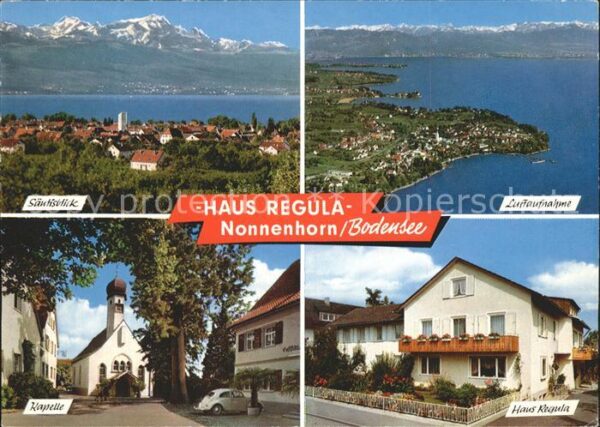 Nonnenhorn Haus Regula Fliegeraufnahme mit säntis