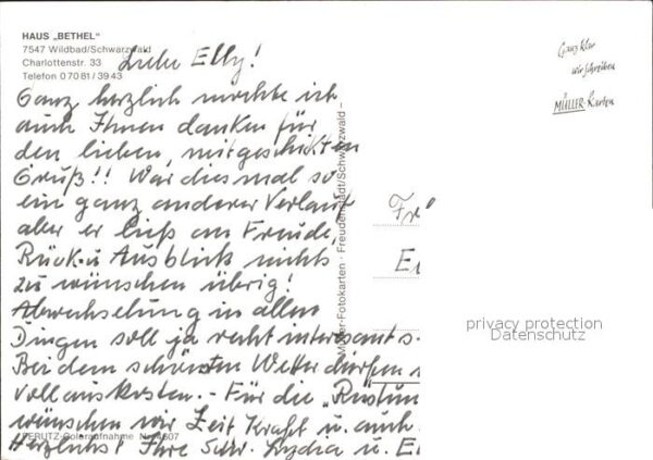 Wildbad Schwarzwald Kurheim Bethel – Bild 2