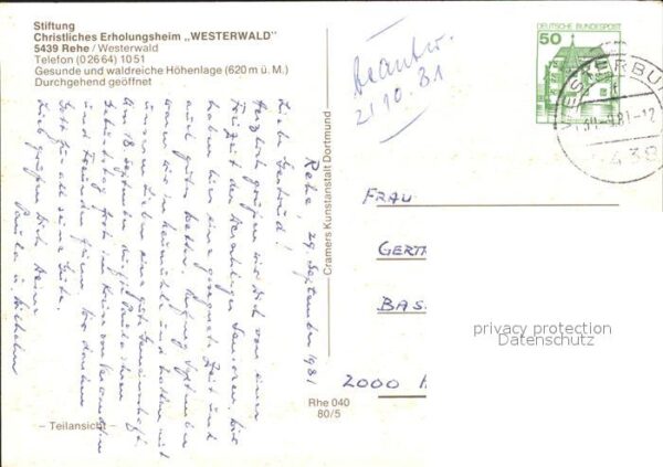 Rehe Westerwald Stiftung Christliches Erholungsheim Wes – Bild 2