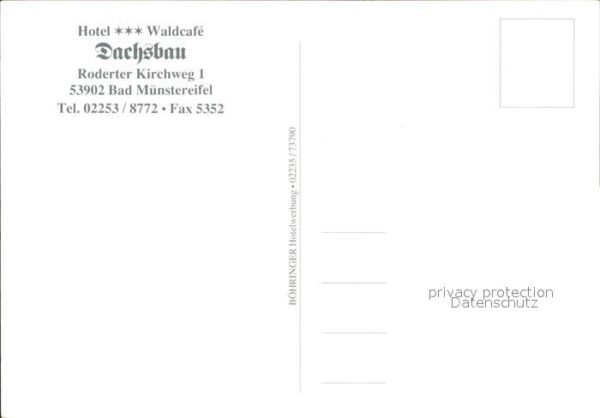 Bad Muenstereifel Hotel WaldCafe Dachsbau – Bild 2