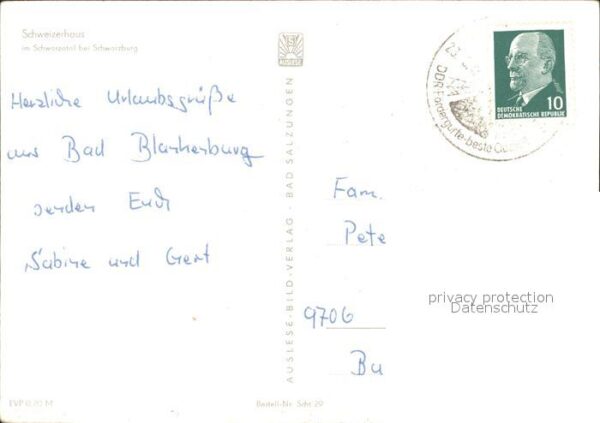 Schwarzburg Thueringer Wald Schweizerhaus im Schwarzatal – Bild 2