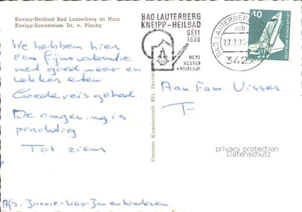Bad Lauterberg Kneipp Sanatorium Dr v Plachy – Bild 2