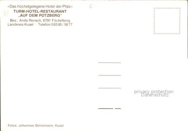 Foeckelberg Turm Hotel Restaurant Auf dem Potzberg – Bild 2