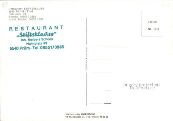 Pruem Eifel Restaurant Stiftsklause – Bild 2