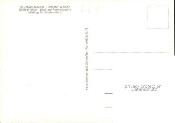 Neumagen Ältester Weinort Peterskapelle – Bild 2