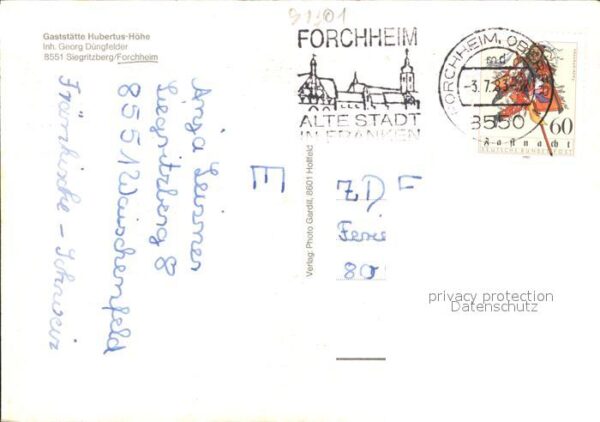 Forchheim Oberfranken Gaststätte Hubertus Höhe – Bild 2