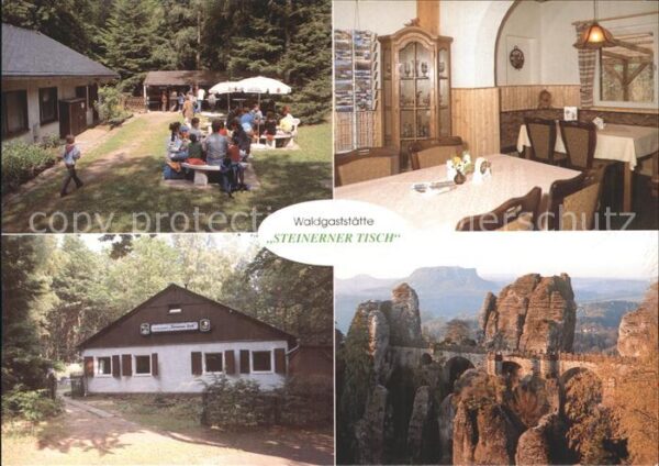 Lohmen Sachsen Waldgaststätte Steiner Tisch