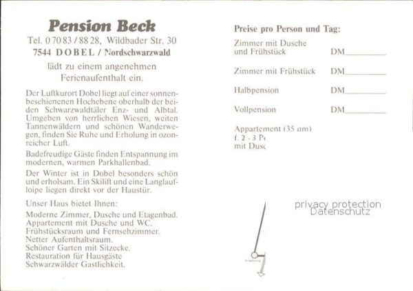 Dobel Schwarzwald Pension Beck Dobel – Bild 2