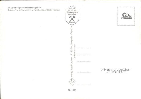 Berchtesgaden Salzbergwerk Kaiser Franz Rutsche Reich – Bild 2
