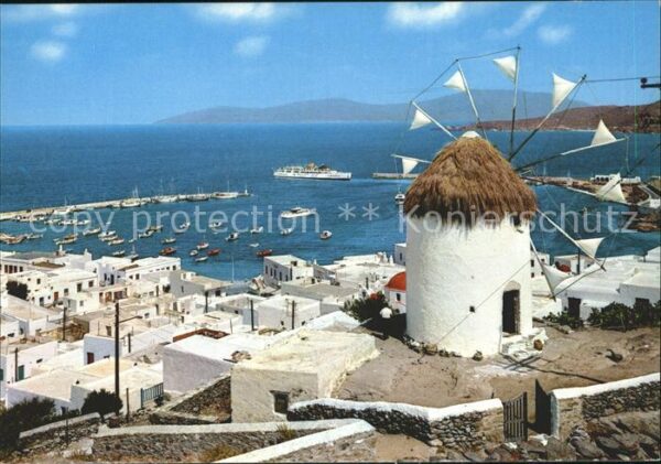 Mykonos Kykladeninsel Aegaeis Windmühle