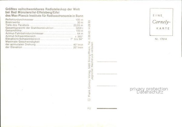 Bad Muenstereifel Radioteleskop Effelsberg Elevationsantr – Bild 2