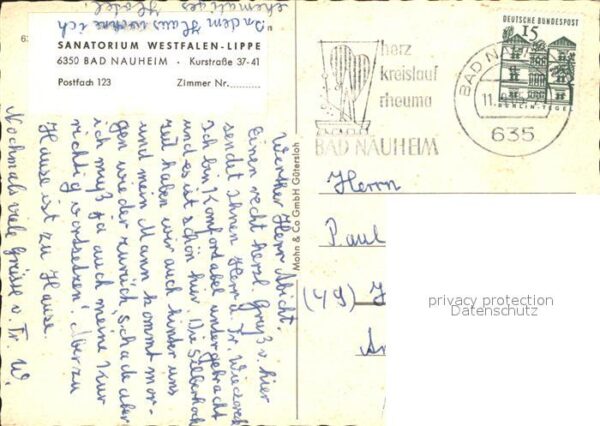 Bad Nauheim Sanatorium Westfalen Lippe – Bild 2