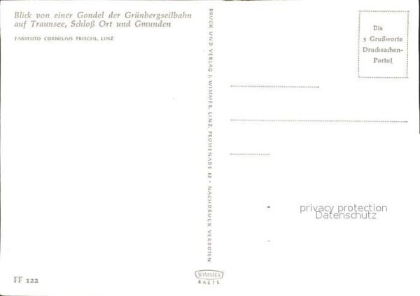 Gmunden Salzkammergut Grünbergseilbahn Traunsee Schloss – Bild 2