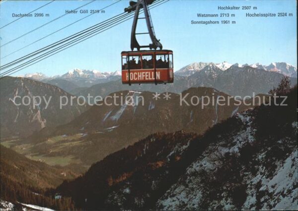 Hochkalter Dachstein Hoher Göll Watzmann Luftseilb