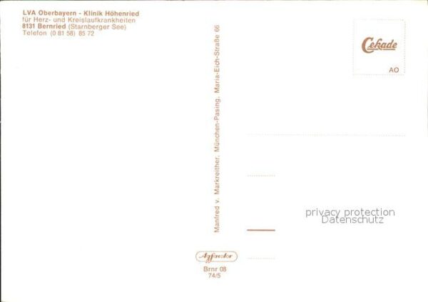 Bernried Starnberger See LVA Oberbayern Klinik Höhenried – Bild 2