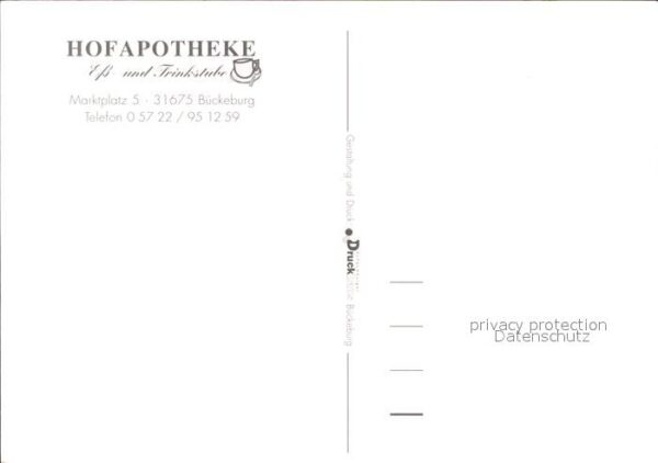 Bueckeburg Hofapotheke Ess Trinkstube – Bild 2