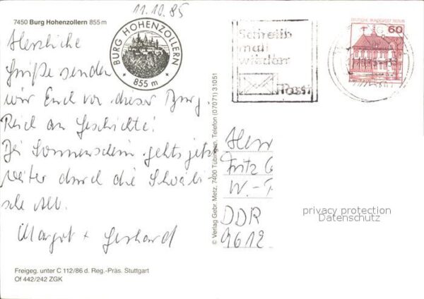 Burg Hohenzollern Fliegeraufnahme – Bild 2