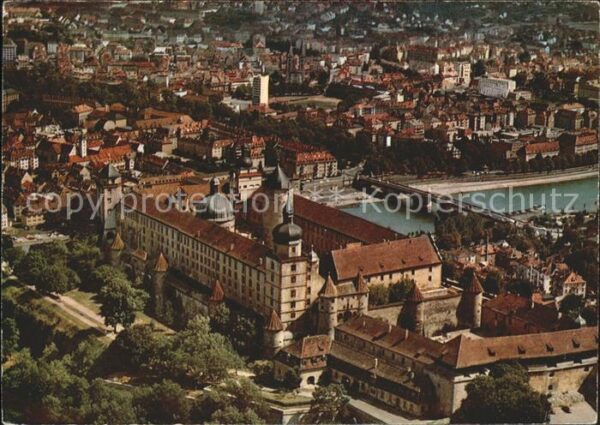 Wuerzburg Festung Marienberg Blick Stadt