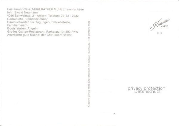Schwalmtal Niederrhein Restaurant Muhlrathermühle – Bild 2