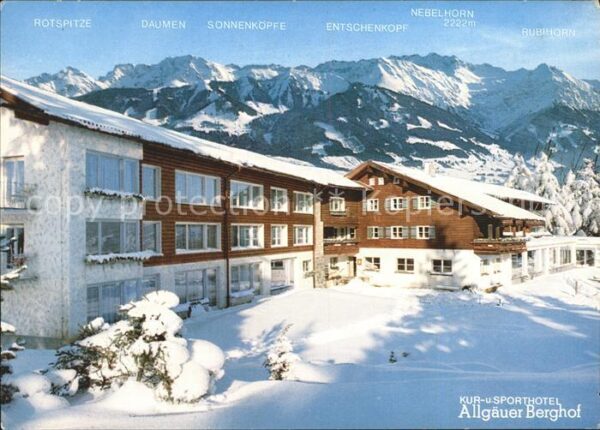 Sonthofen Oberallgaeu Kur Sporthotel Allgäuer Berghof Rotspit