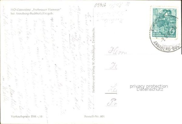 Annaberg-Buchholz Erzgebirge Gaststätte Frohnauer Hammer – Bild 2