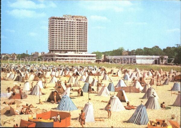 Warnemuende Ostseebad Blick Strand Hotel Neptun