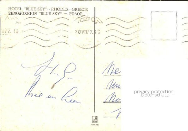 Rhodos Rhodes Aegaeis Hotel Blue Sky – Bild 2