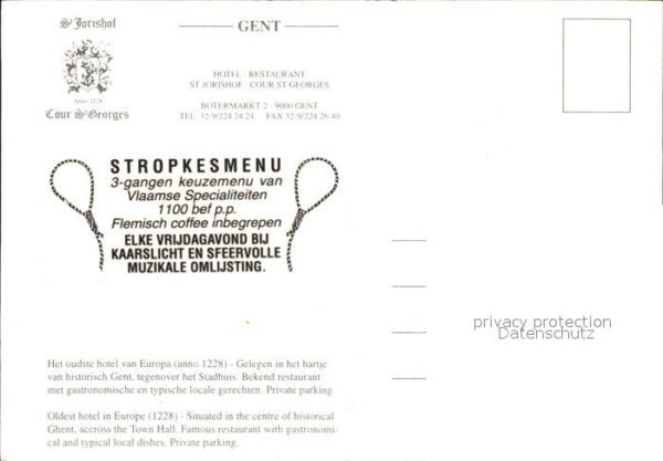 Gent Gand Flandre Hotel Restaurant St Jorishof – Bild 2
