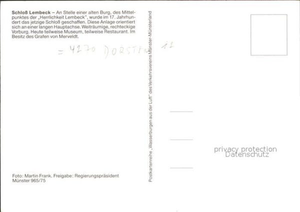 Schloss Lembeck Fliegeraufnahme – Bild 2