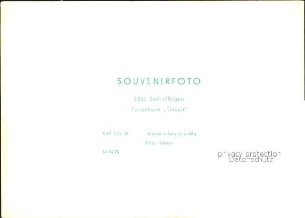 Sellin Ruegen Ferienheim Einheit Souvenirfoto – Bild 2