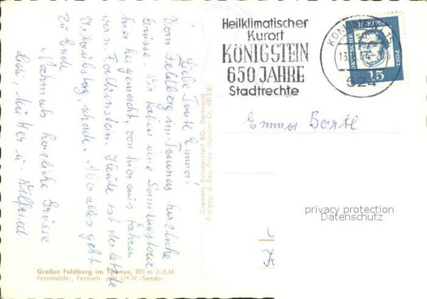 Grosser Feldberg Taunus Fernmelde- Fernseh- UKW Sender – Bild 2