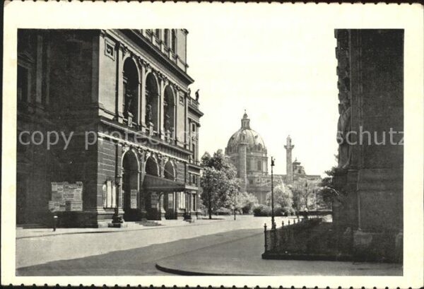 Wien Musikvereinshaus mit Karlskirche