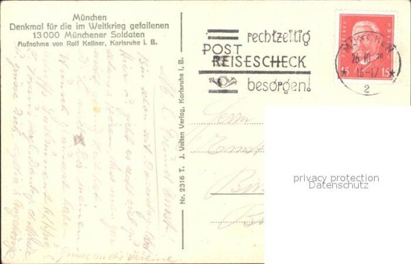 Muenchen Denkmal für im Weltkrieg gefallenen Mün – Bild 2