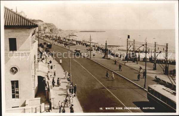 Hastings East Sussex White Rock Promenade Strassenbahn