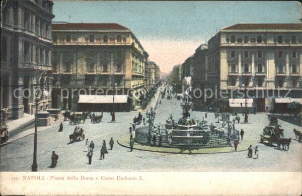 Napoli Neapel Piazza della Borsa Corso Umberto 1.