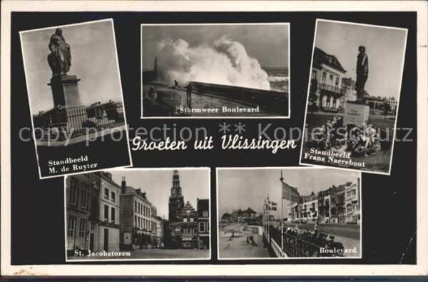 Vlissingen Standbeeld M. de Ruyter St. Jacobstoren