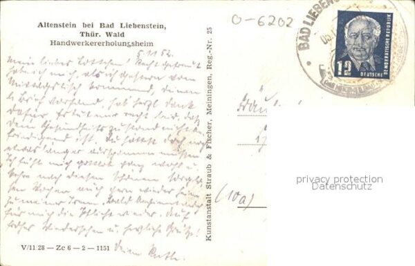 Bad Liebenstein Altenstein Handwerkererholungsheim – Bild 2