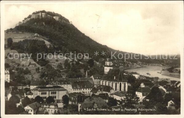 Koenigstein Saechsische Schweiz Stadt Festung