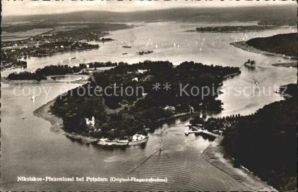 Potsdam Nikolskoe Plaueninsel Fliegeraufnahme