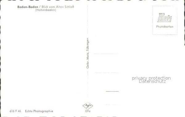 Baden-Baden Blick vom Alten Schloss Hohenbaden – Bild 2