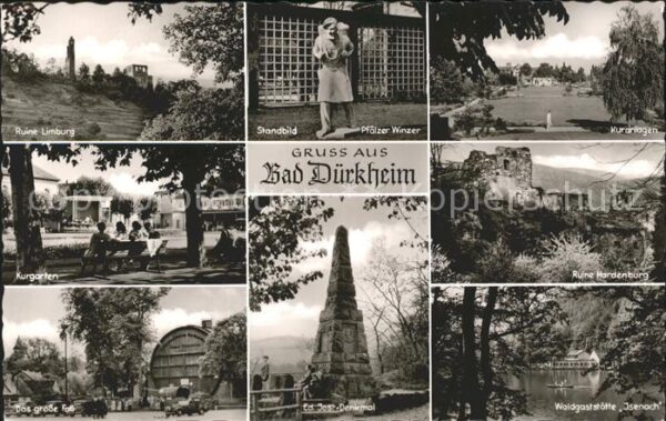 Bad Duerkheim Ruine Limburg Kurgarten Ed Jost Denkmal