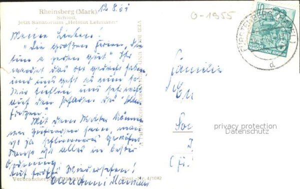 Rheinsberg Schloss Sanatorium Helmut Lehmann – Bild 2