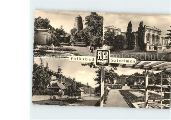 Schoenebeck Elbe Volksbad Salzelmen Soleturm Kurhaus Gra