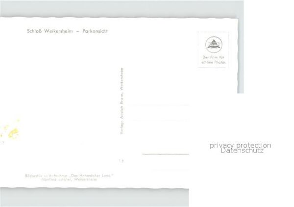 Weikersheim Schloss Parkansicht – Bild 2