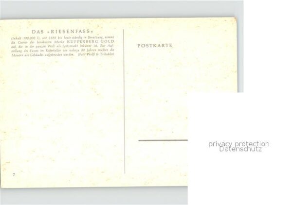 Mainz Rhein Riesenfass Sektkelterei Kupferberg Gold – Bild 2